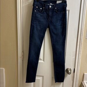 Rag & Bone ankle skinny with raw hem jeans. Made in the USA. NWOT